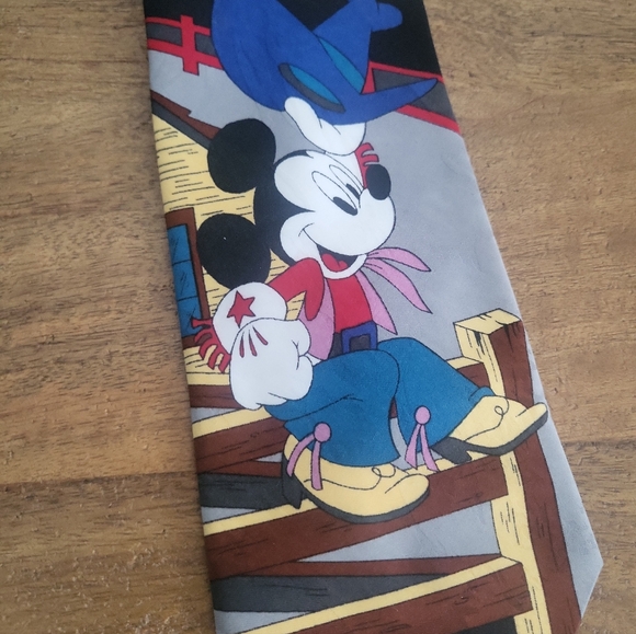 Vintage 90's Cowboy Mickey Mouse Western Disney Tie - Picture 9 of 9